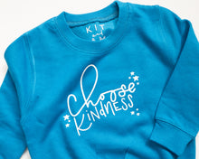 Load image into Gallery viewer, choose kindness kids sweatshirt sapphire blue
