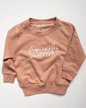 Load image into Gallery viewer, sprinkle happiness positive affirmation kids sweatshirt dusty pink
