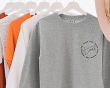 Load image into Gallery viewer, tired mama club great sweatshirt with circle motif 
